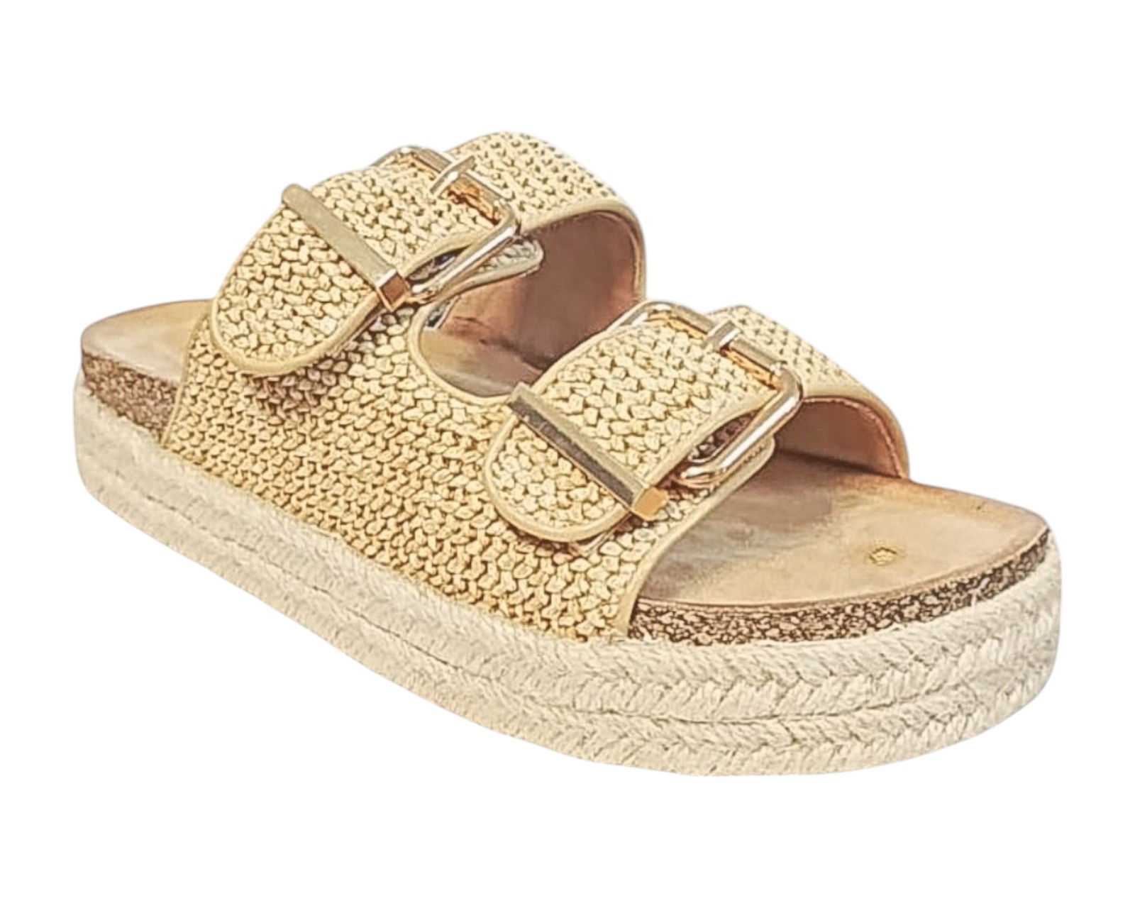 Foto 2 pulgar | Sandalia Piso Para Mujer Lob Footwear Rafia Beige 51705052