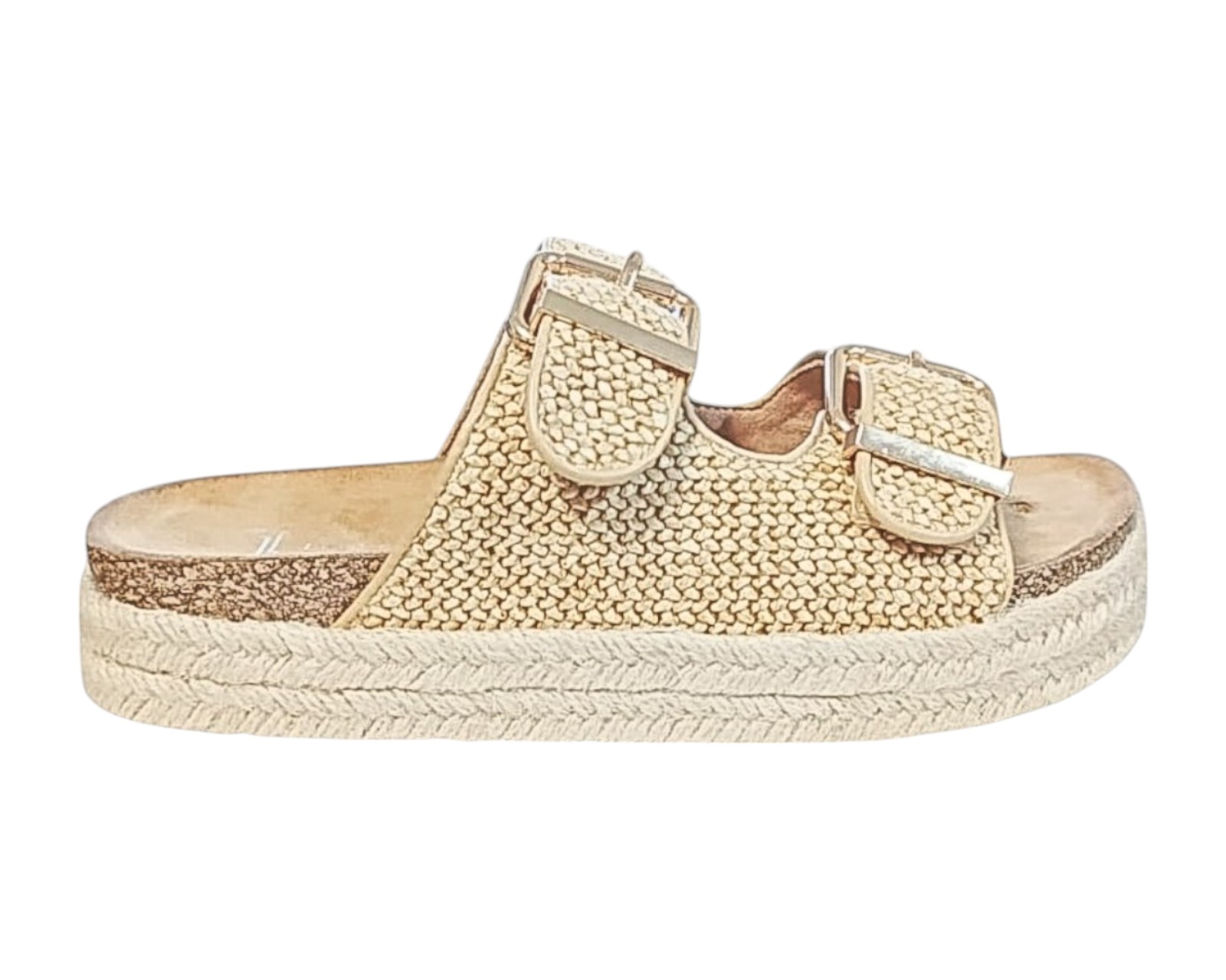 Foto 3 pulgar | Sandalia Piso Para Mujer Lob Footwear Rafia Beige 51705052
