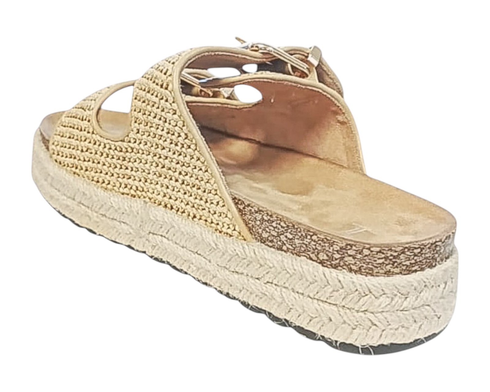 Foto 4 | Sandalia Piso Para Mujer Lob Footwear Rafia Beige 51705052