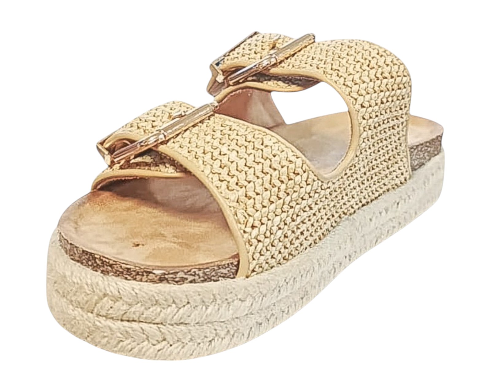 Foto 6 | Sandalia Piso Para Mujer Lob Footwear Rafia Beige 51705052