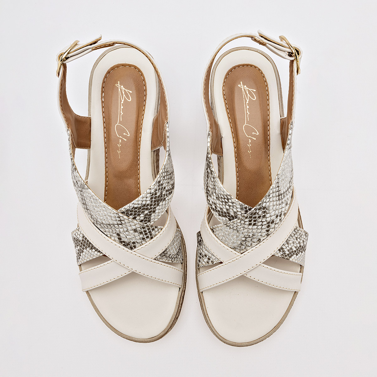 Foto 3 | Been Class Sandalia Para Mujer Beige Gris Cod.132989