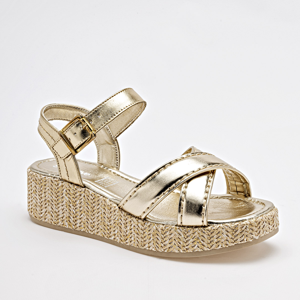 Foto 1 | Green Love Sandalia Para Mujer Dorado Cod.133027