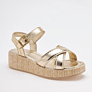 Foto 1 | Green Love Sandalia Para Mujer Dorado Cod.133027