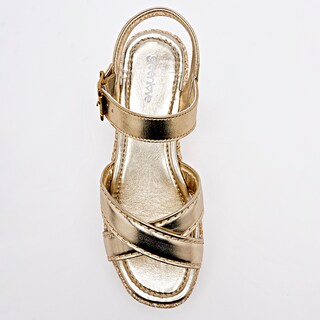 Foto 2 | Green Love Sandalia Para Mujer Dorado Cod.133027