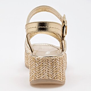 Foto 3 | Green Love Sandalia Para Mujer Dorado Cod.133027