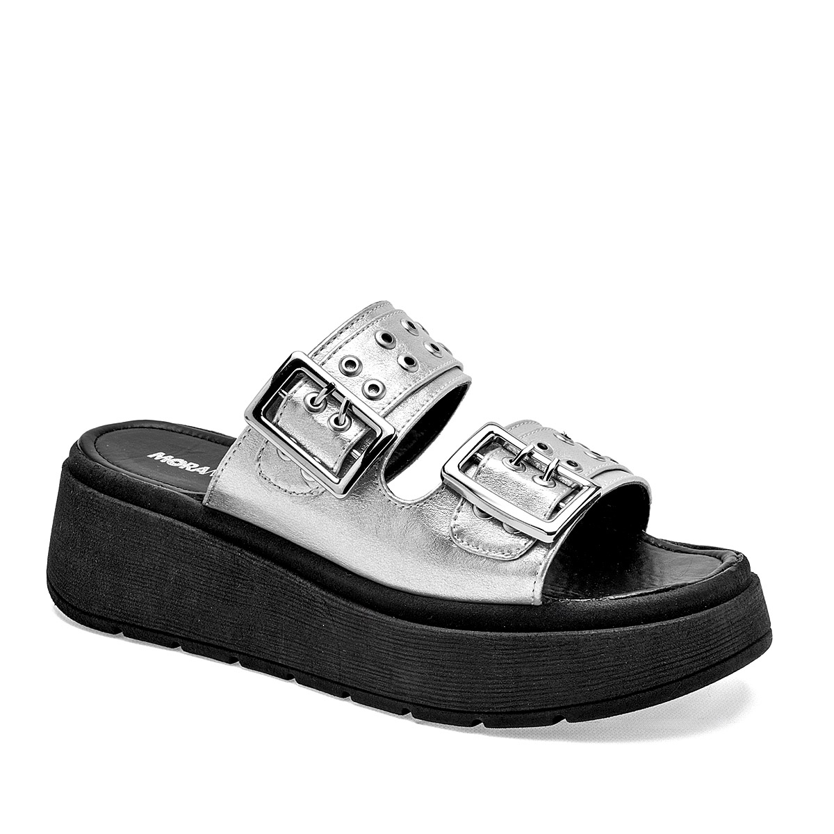 Moramora Sandalia Para Mujer Plata Cod.132605