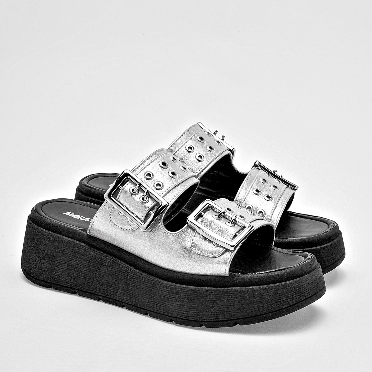 Foto 2 | Moramora Sandalia Para Mujer Plata Cod.132605
