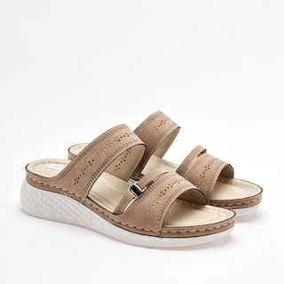 Foto 2 | Mora Confort Sandalia Para Mujer Beige Cod.132480