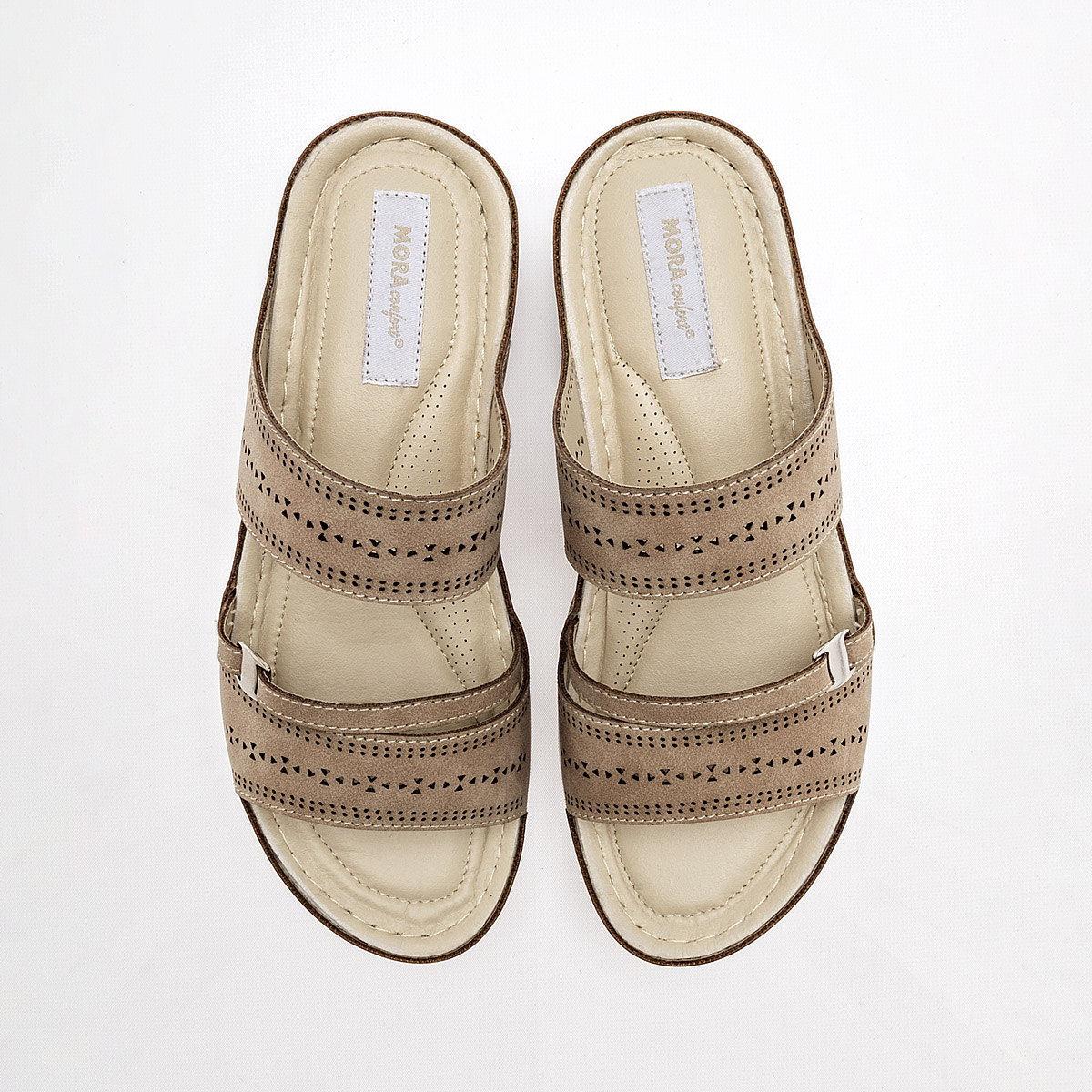 Foto 4 pulgar | Mora Confort Sandalia Para Mujer Beige Cod.132480