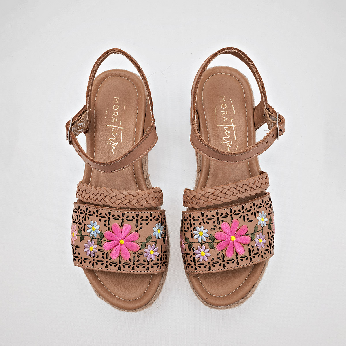 Foto 4 pulgar | Mora Tierra Sandalia Para Mujer Camel Multicolor Cod.131753