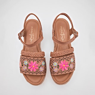 Foto 3 | Mora Tierra Sandalia Para Mujer Camel Multicolor Cod.131753
