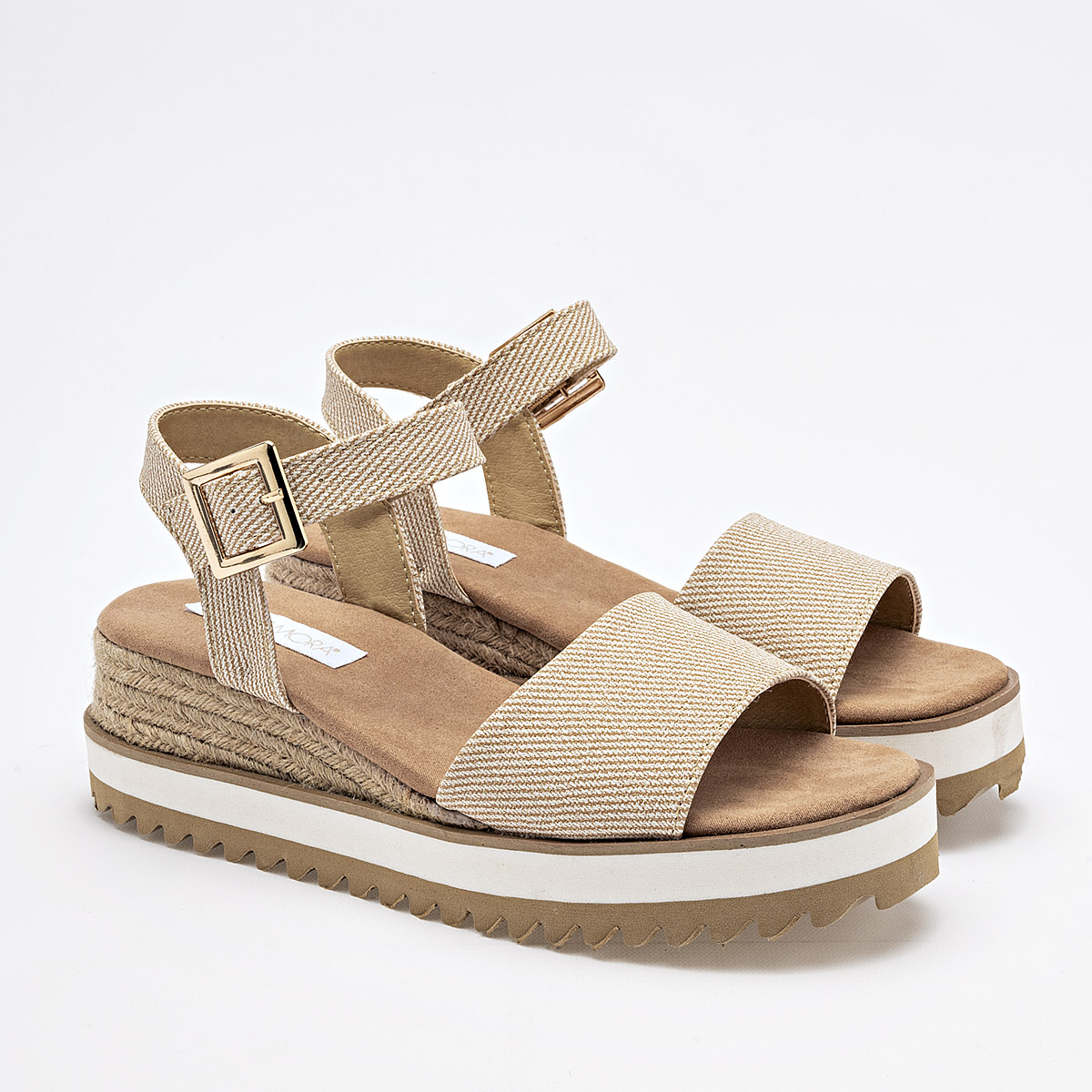 Foto 2 | Moramora Sandalia Para Mujer Beige Cod.132634
