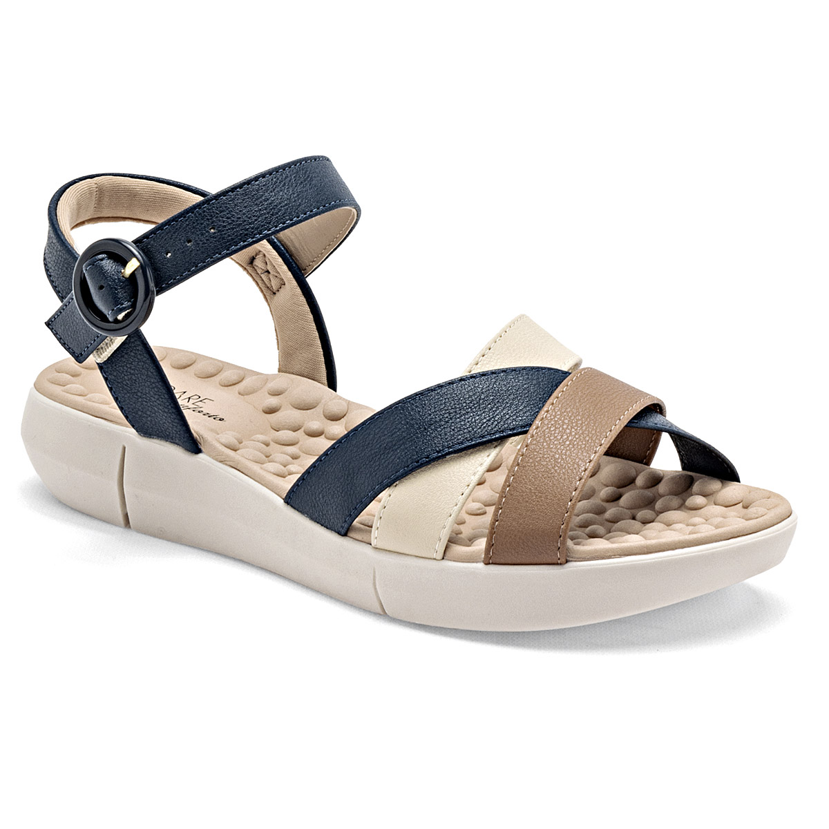 Modare Sandalia Para Mujer Marino Camel Beige, Importado Cod.131736