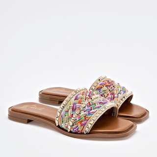Foto 2 | Gösh Sandalia Para Mujer Beige Multicolor Cod.132268