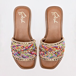 Foto 3 | Gösh Sandalia Para Mujer Beige Multicolor Cod.132268