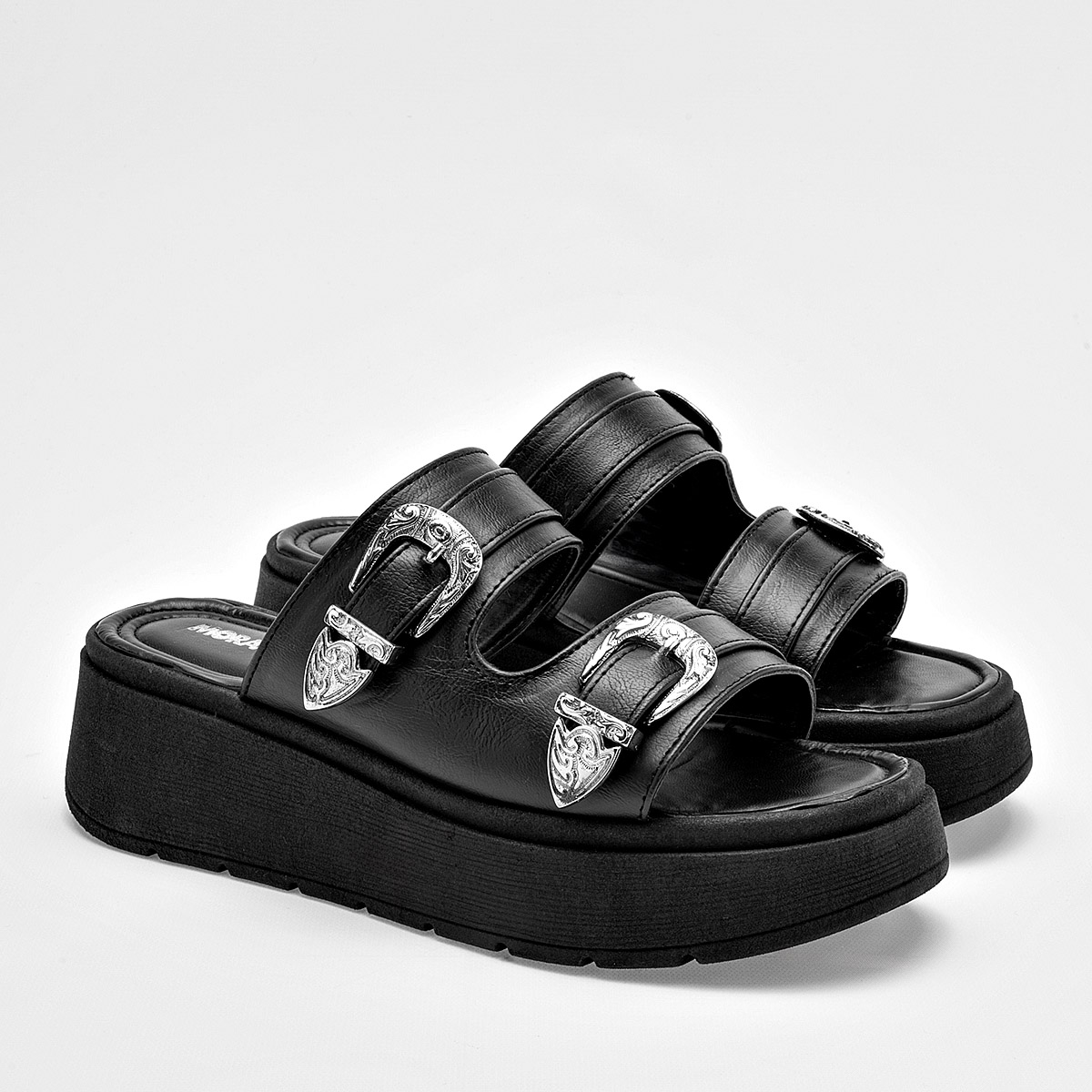 Foto 2 | Moramora Sandalia Para Mujer Negro Cod.132606