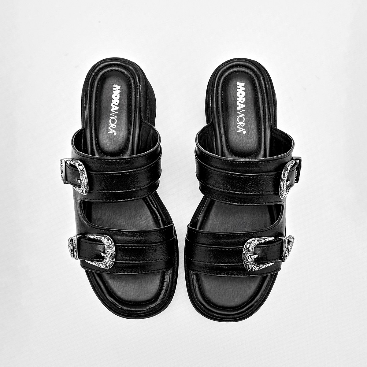 Foto 4 pulgar | Moramora Sandalia Para Mujer Negro Cod.132606