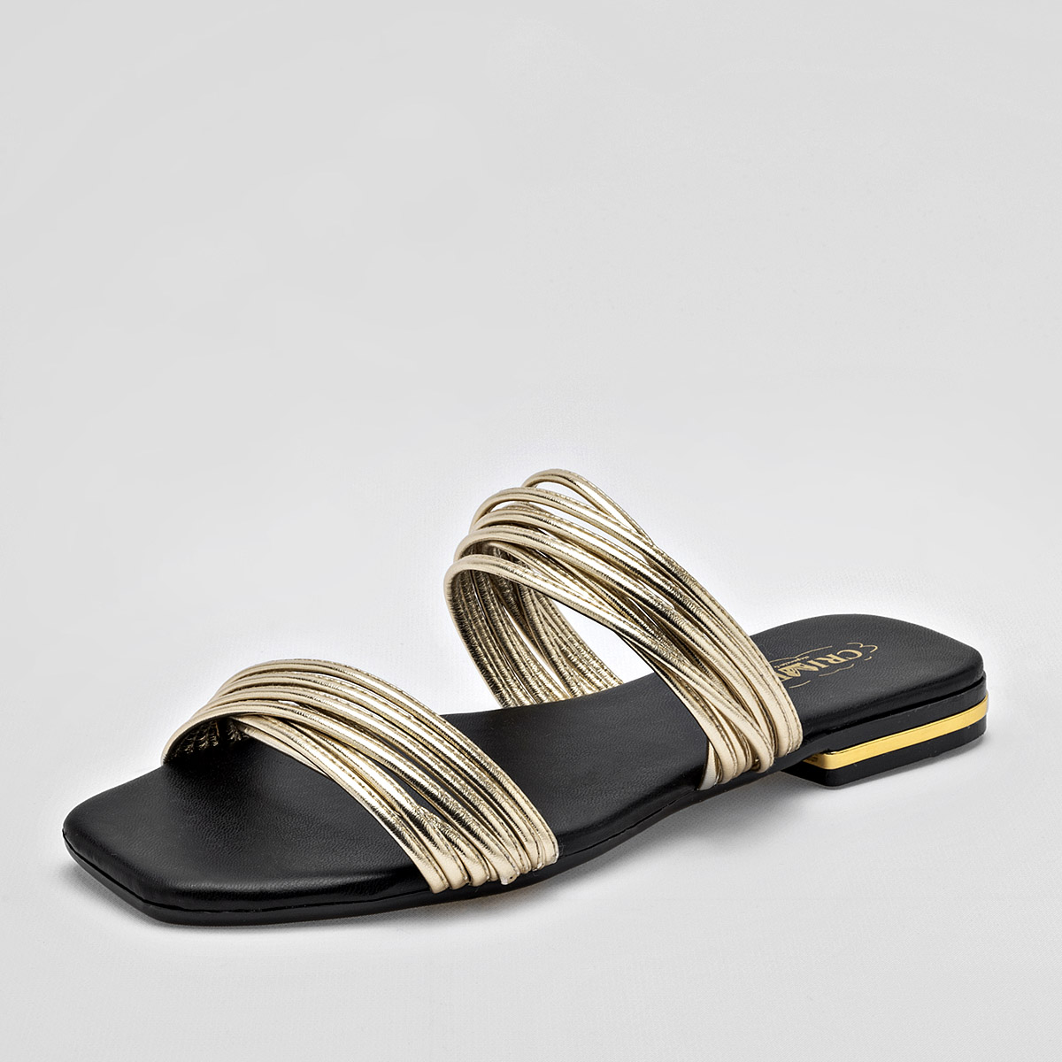 Sandalia Crivelli Color Dorado Para Mujer Dorado
