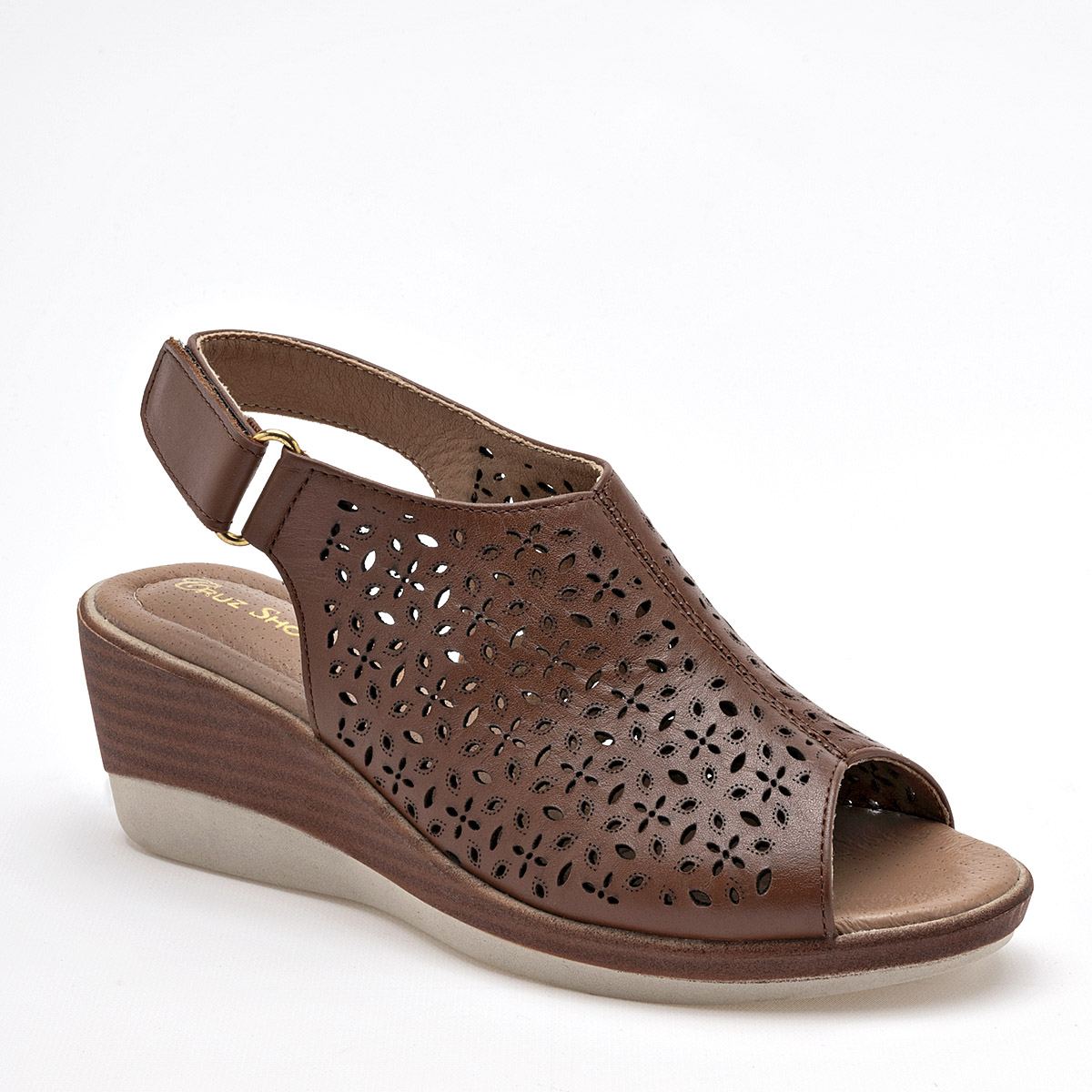 Cruz Shoes Sandalia Para Mujer Café Cod.131998