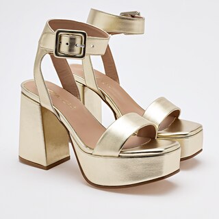 Foto 2 | Moramora Zapatillas De Fiesta Para Mujer Dorado Cod.133073