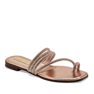 Foto 1 | Moramora Sandalia Para Mujer Dorado Rosa Cod.133407