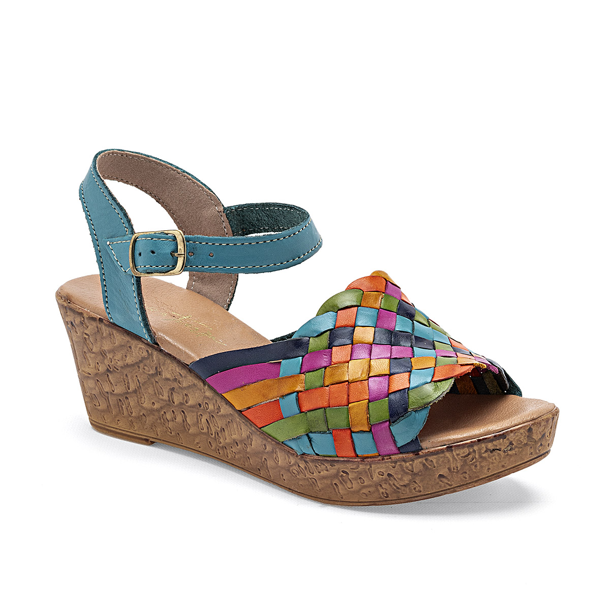 Mora Tierra Sandalia Para Mujer Verde Multicolor Cod.132497