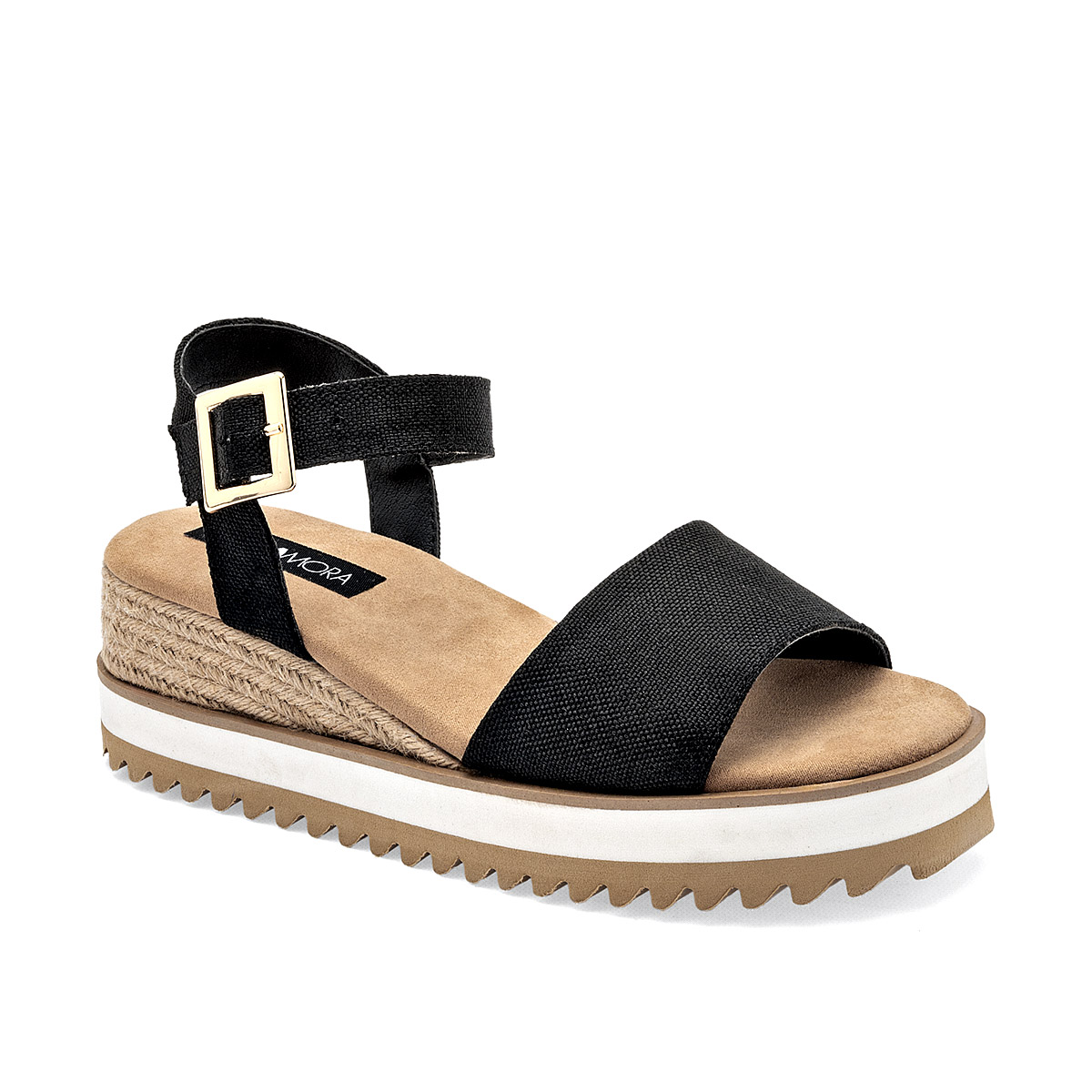 Foto 1 | Moramora Sandalia Para Mujer Negro Cod.132635