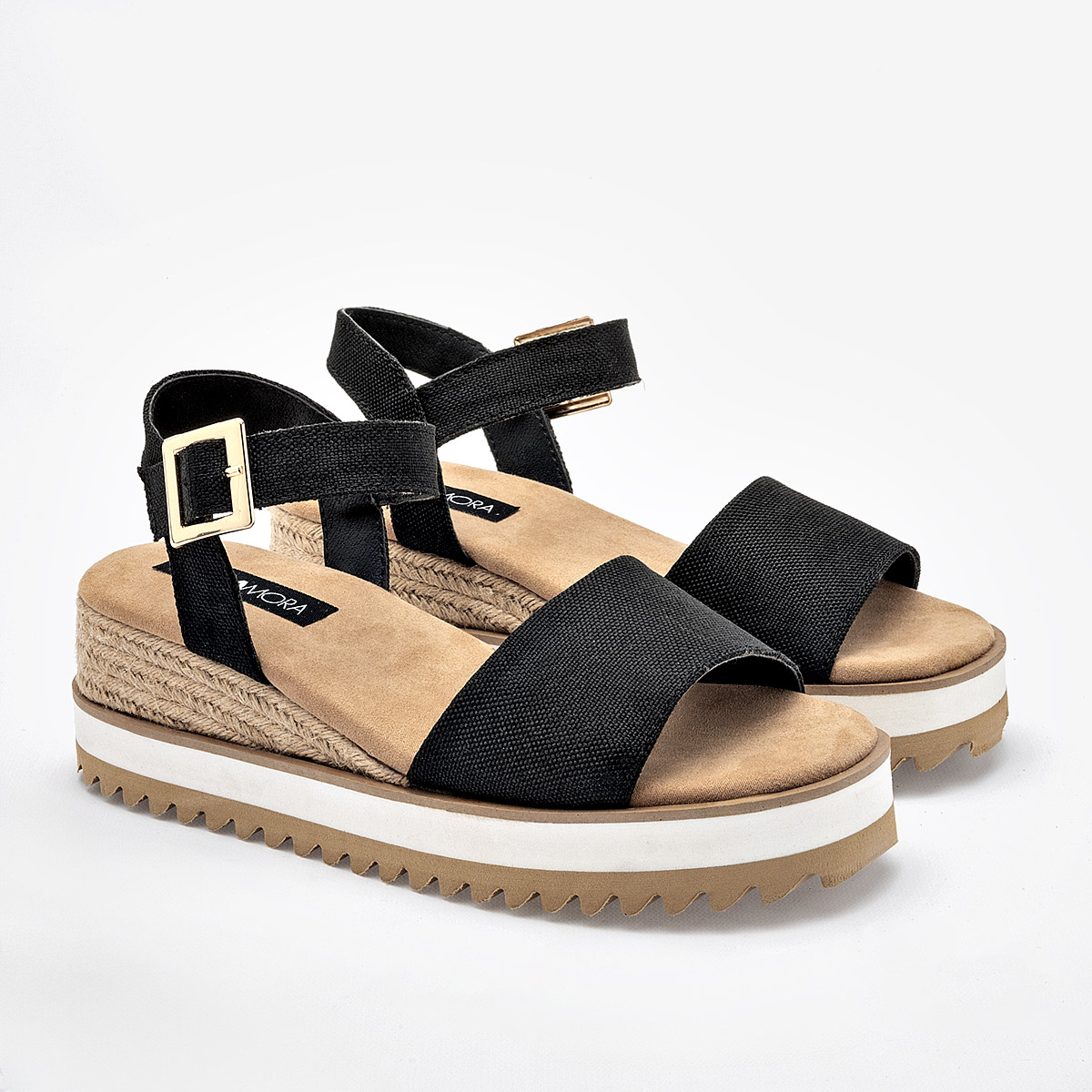 Foto 2 | Moramora Sandalia Para Mujer Negro Cod.132635