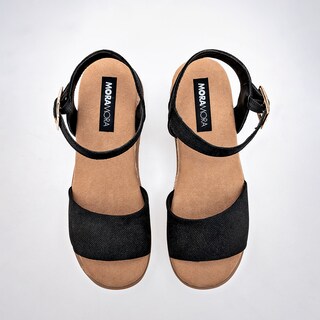 Foto 3 | Moramora Sandalia Para Mujer Negro Cod.132635