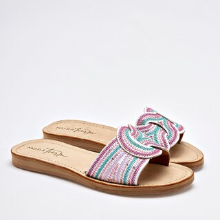 Foto 2 | Mora Tierra Sandalia Para Mujer Blanco Multicolor Cod.132502