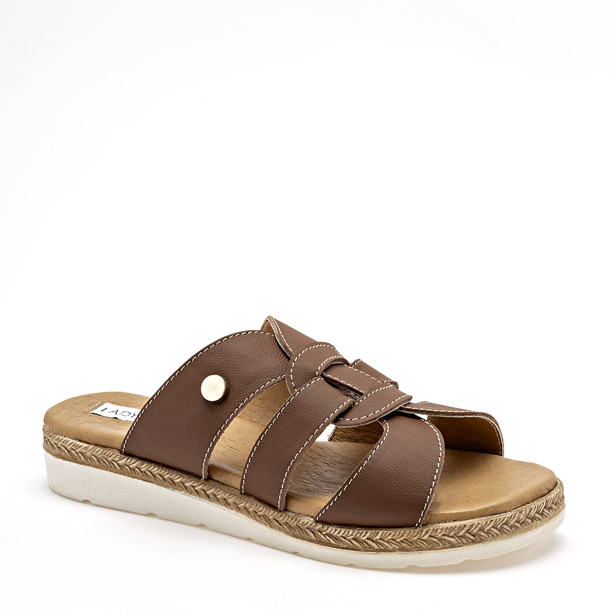 Foto 1 | Lady One Sandalia Para Mujer Café Cod.132349