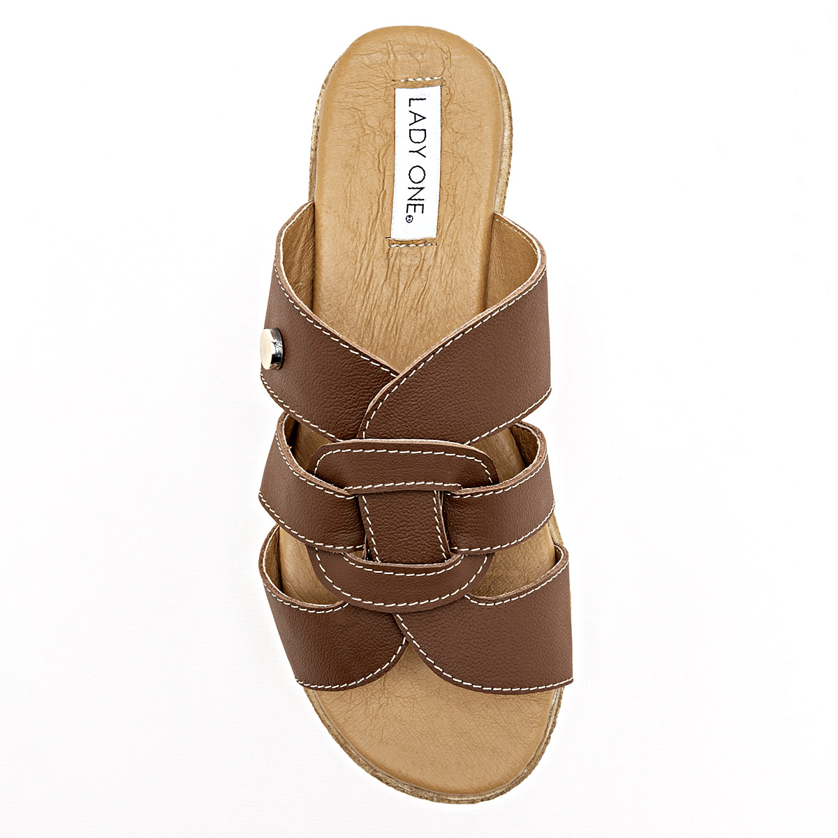 Foto 2 | Lady One Sandalia Para Mujer Café Cod.132349