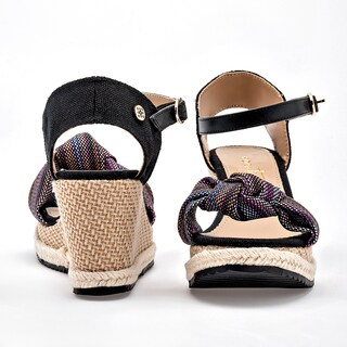 Foto 3 | Mora Tierra Sandalia Para Mujer Negro Multicolor Cod.132491
