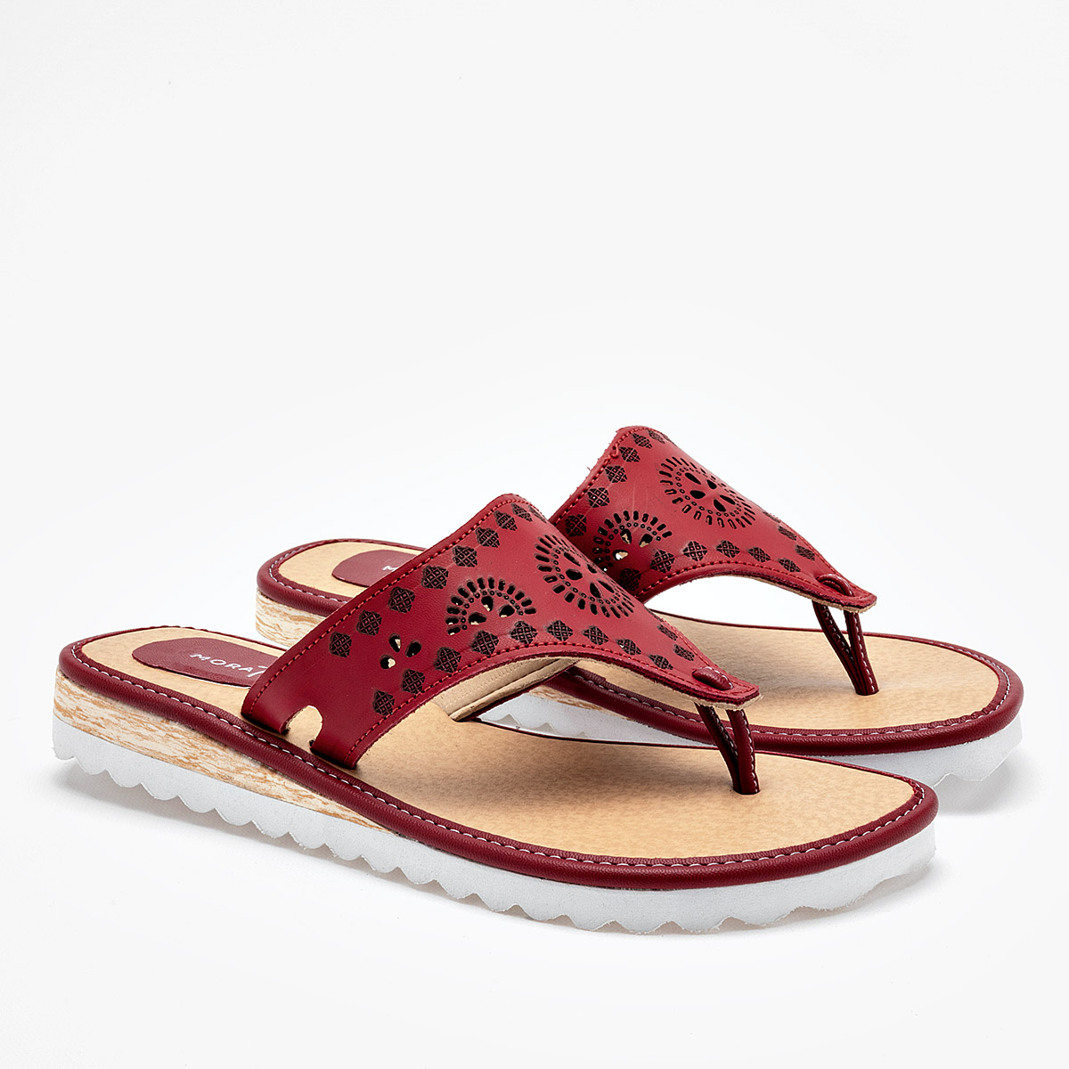 Foto 2 | Mora Tierra Sandalia Para Mujer Rojo Cod.132515