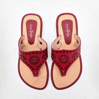 Foto 3 | Mora Tierra Sandalia Para Mujer Rojo Cod.132515
