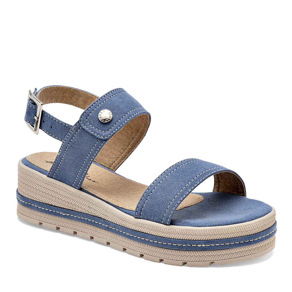 Foto 2 pulgar | Sandalias Been Class Color Azul Para Mujer