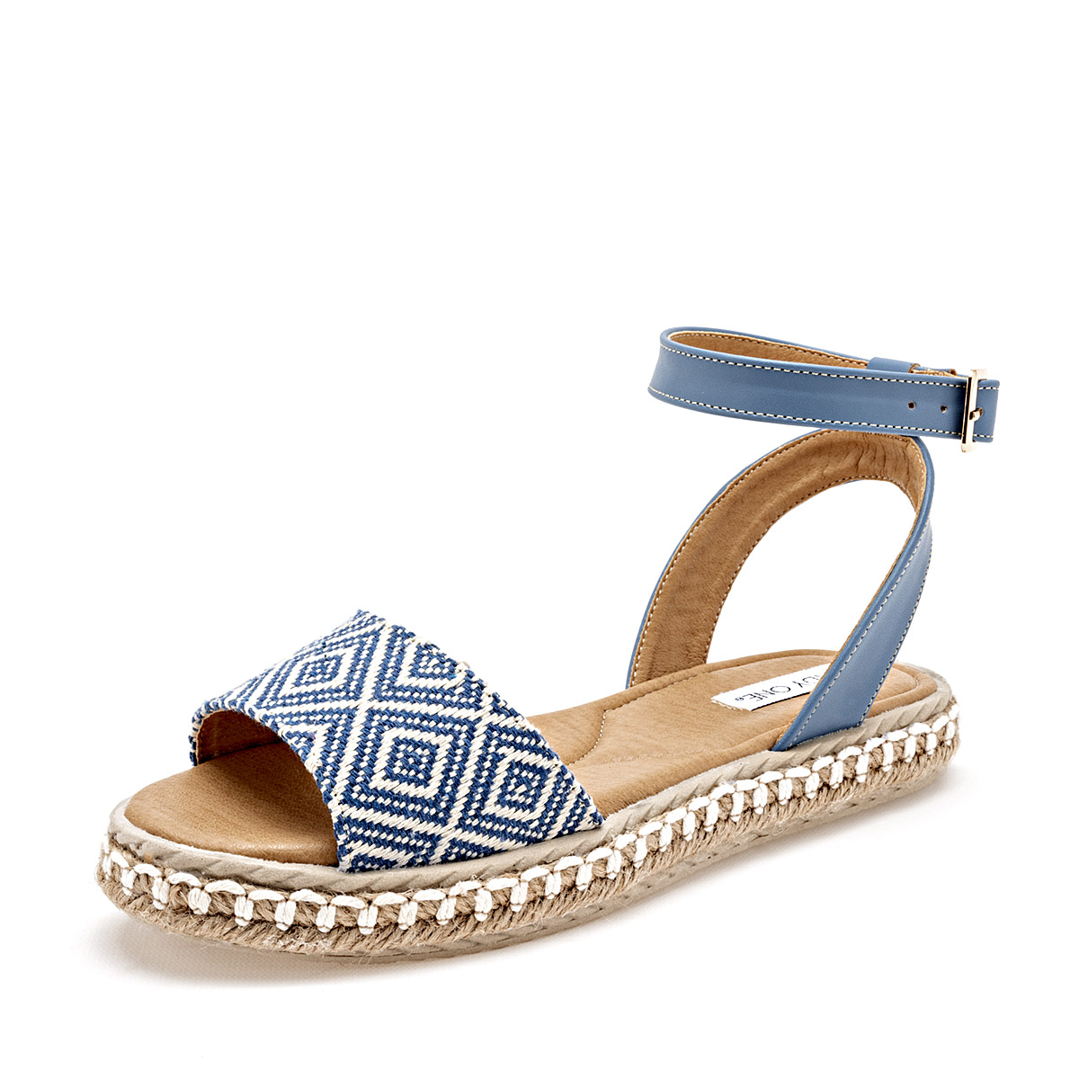 Lady One Sandalia Para Mujer Azul Blanco Cod.132336