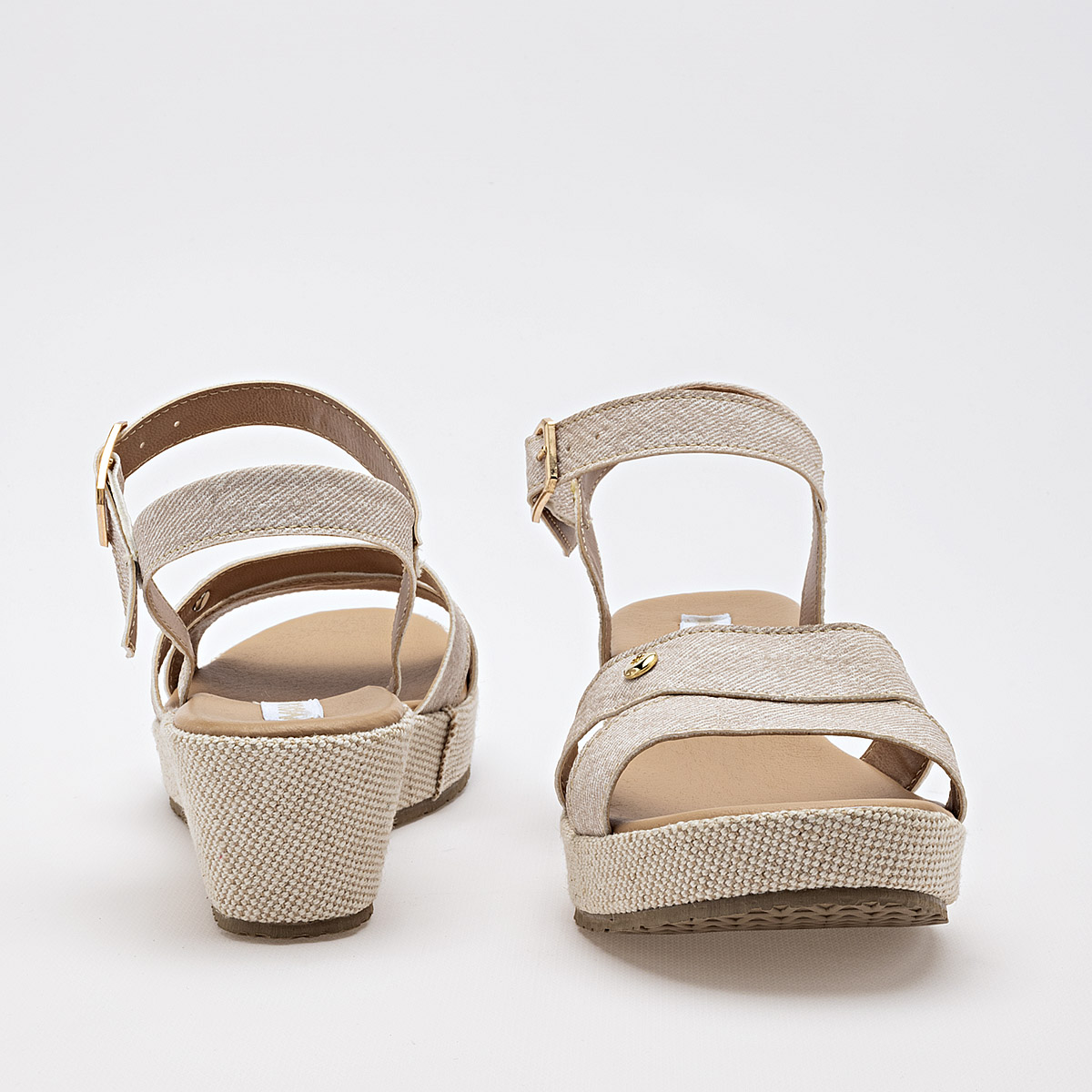Foto 4 pulgar | Moramora Sandalia Para Mujer Beige Cod.132561