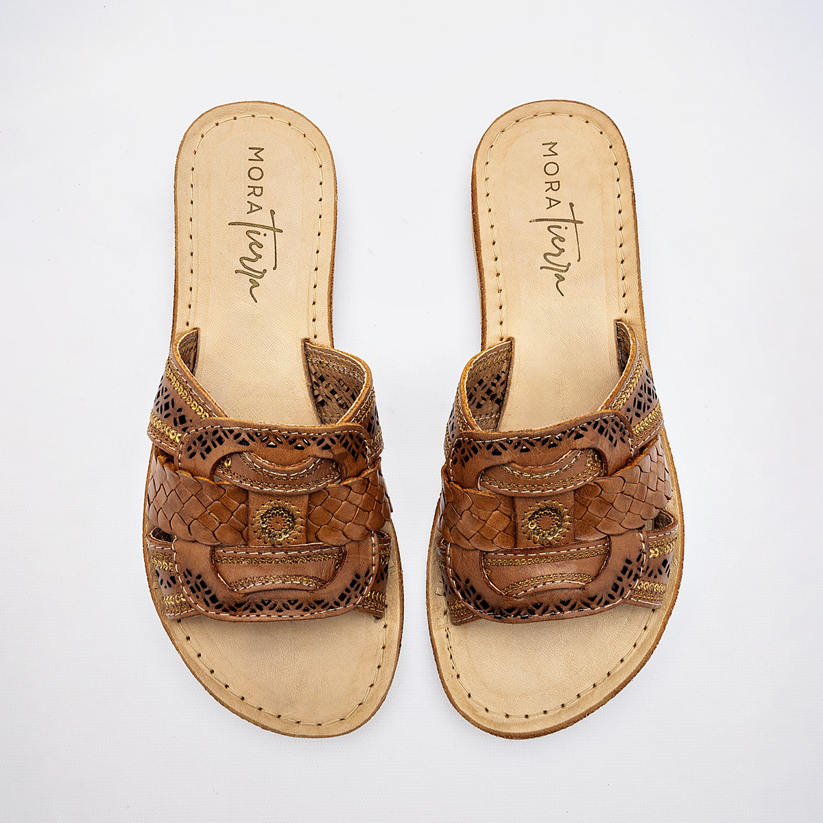Foto 4 pulgar | Mora Tierra Sandalia Para Mujer Camel Cod.132505