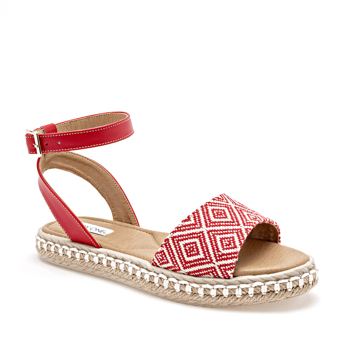 Foto 2 pulgar | Lady One Sandalia Para Mujer Rojo Blanco Cod.132337