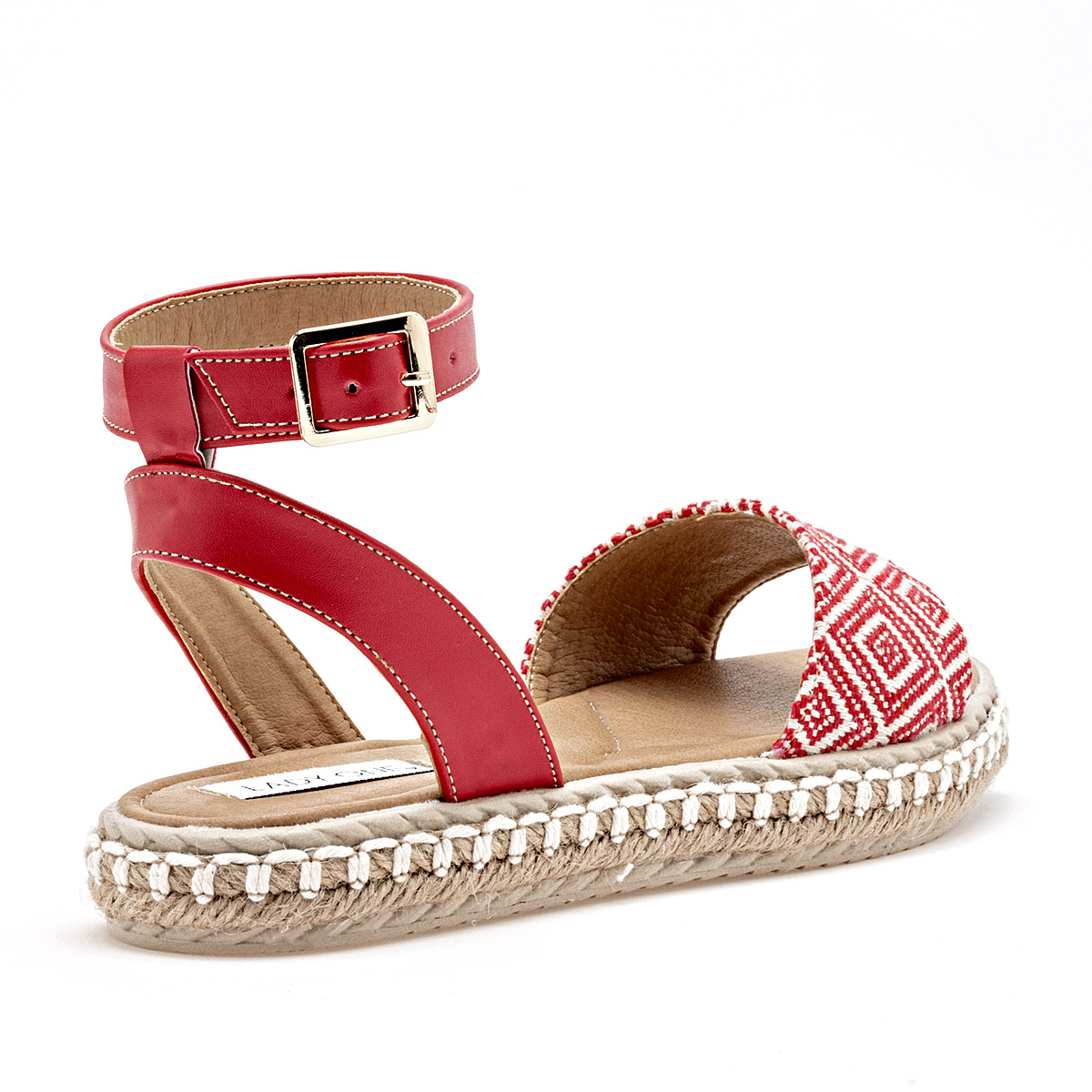 Foto 4 pulgar | Lady One Sandalia Para Mujer Rojo Blanco Cod.132337