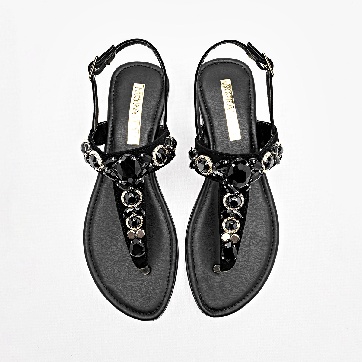 Foto 3 | Moramora Sandalia Para Mujer Negro Cod.132613