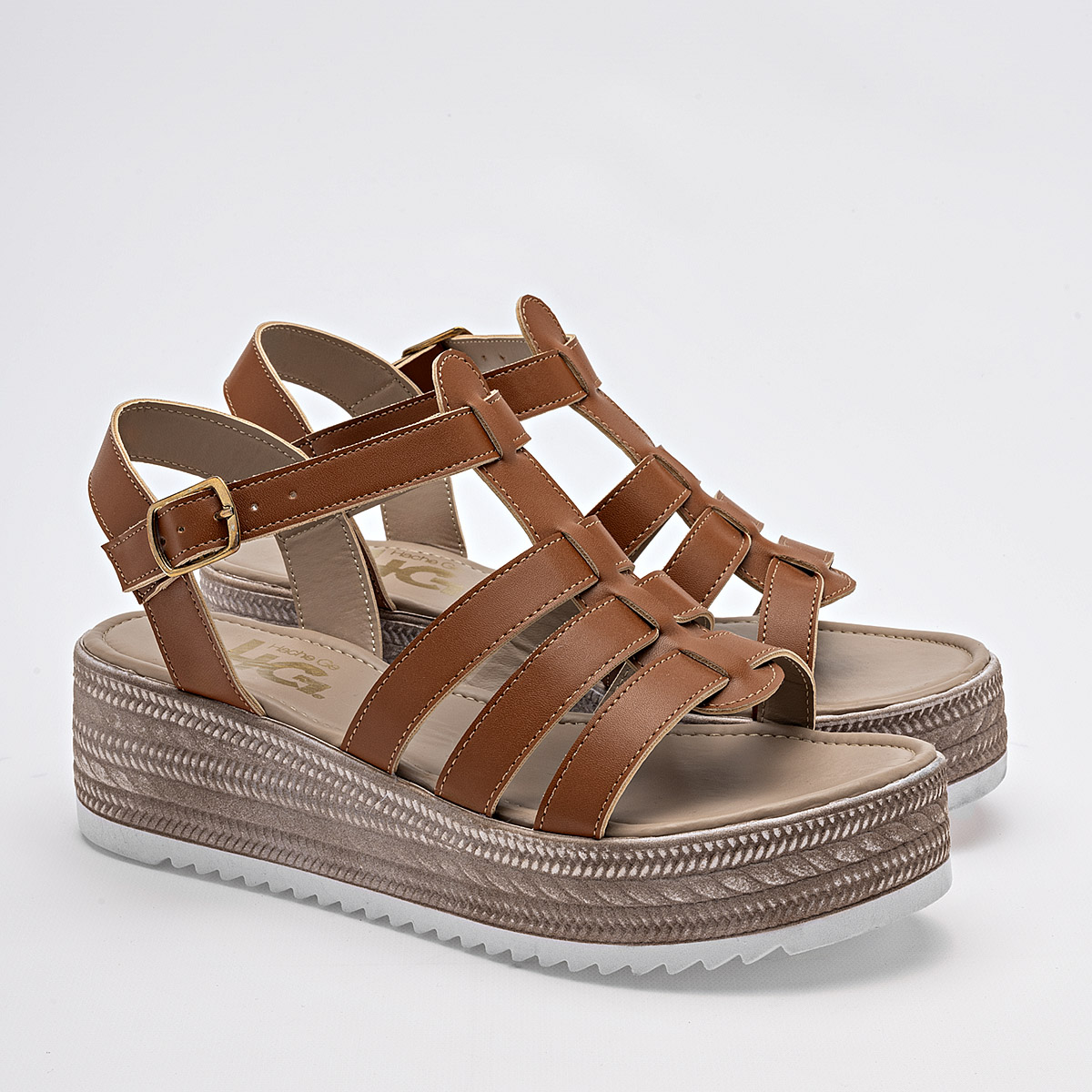 Foto 2 | Hg Sandalia Para Mujer Camel Cod.132289