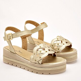 Foto 2 | Been Class Sandalia Para Mujer Dorado Cod.131842