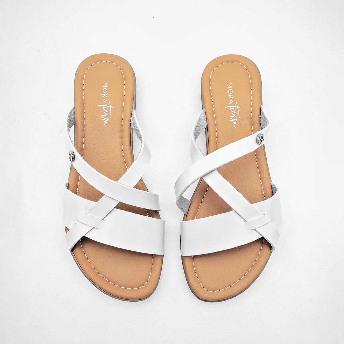 Foto 4 pulgar | Mora Tierra Sandalia Para Mujer Blanco Cod.132487