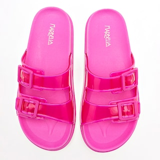 Foto 3 | Marbella Sandalia Para Mujer Fucsia Transparente Cod.132433