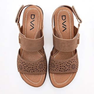 Foto 3 | Dva Sandalia Para Mujer Camel Cod.132050