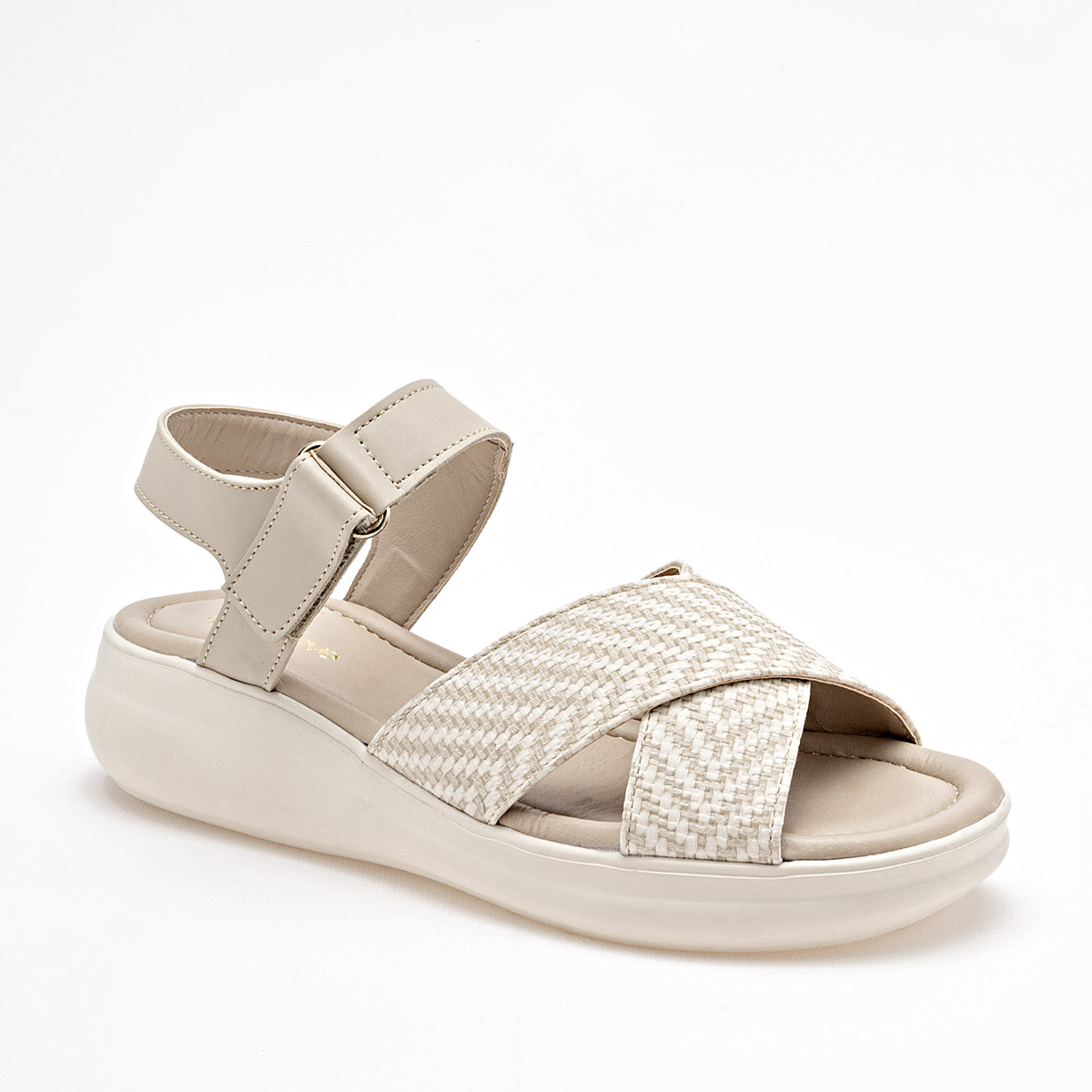 Foto 2 pulgar | Green Love Sandalia Para Mujer Beige Cod.132285