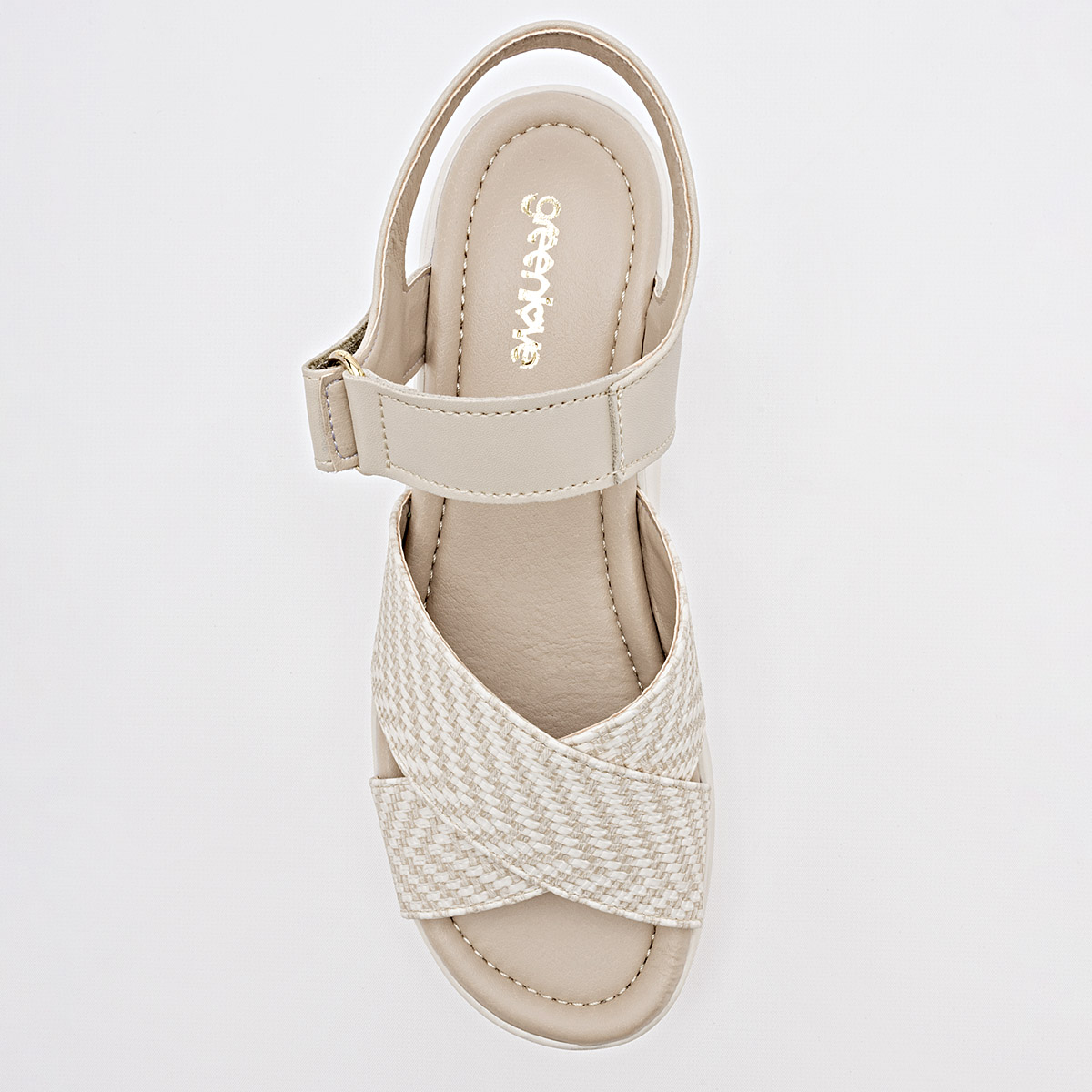 Foto 3 pulgar | Green Love Sandalia Para Mujer Beige Cod.132285
