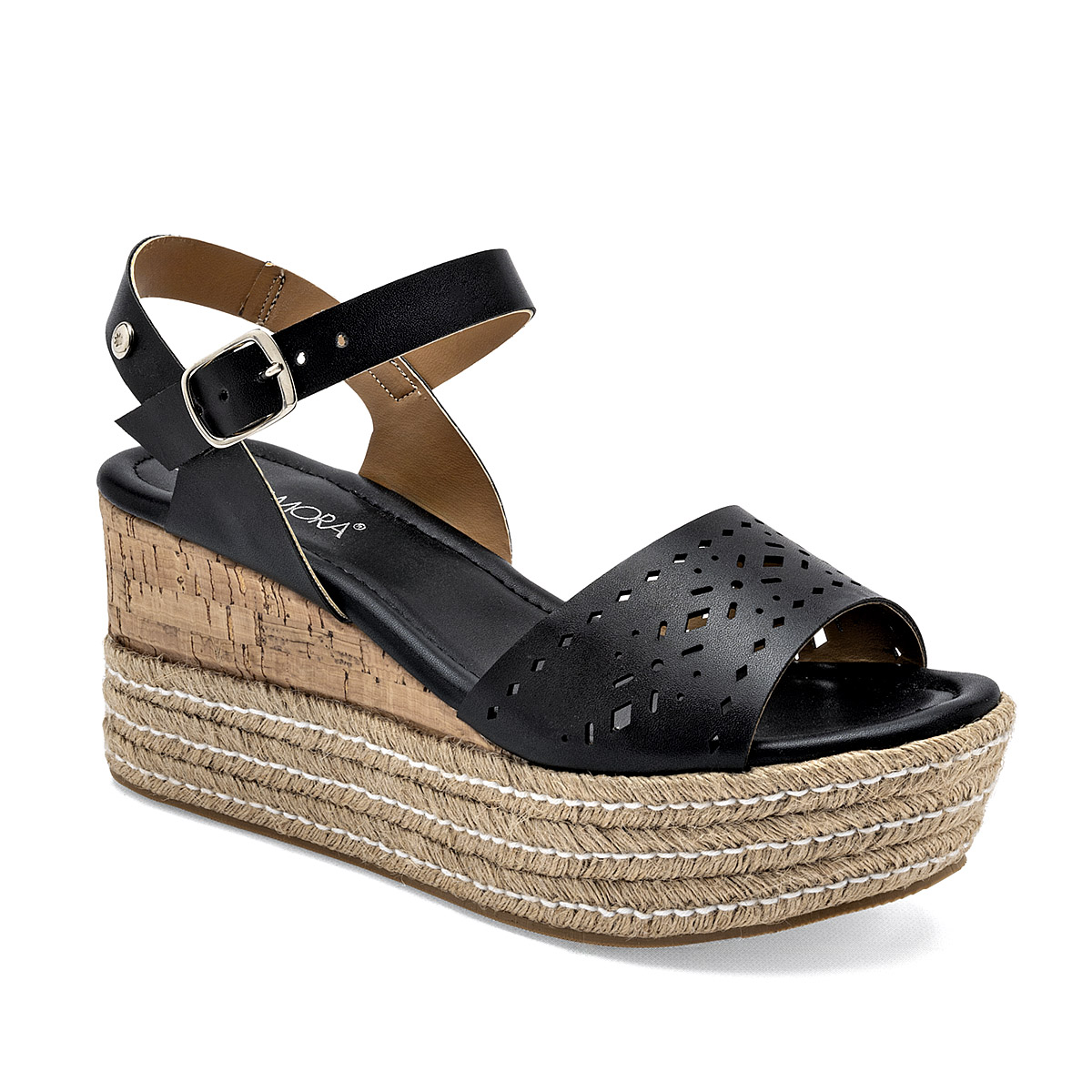 Foto 2 pulgar | Moramora Sandalia Para Mujer Negro Cod.132550